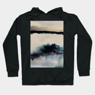 Abstract art in teal, gold and purple Hoodie